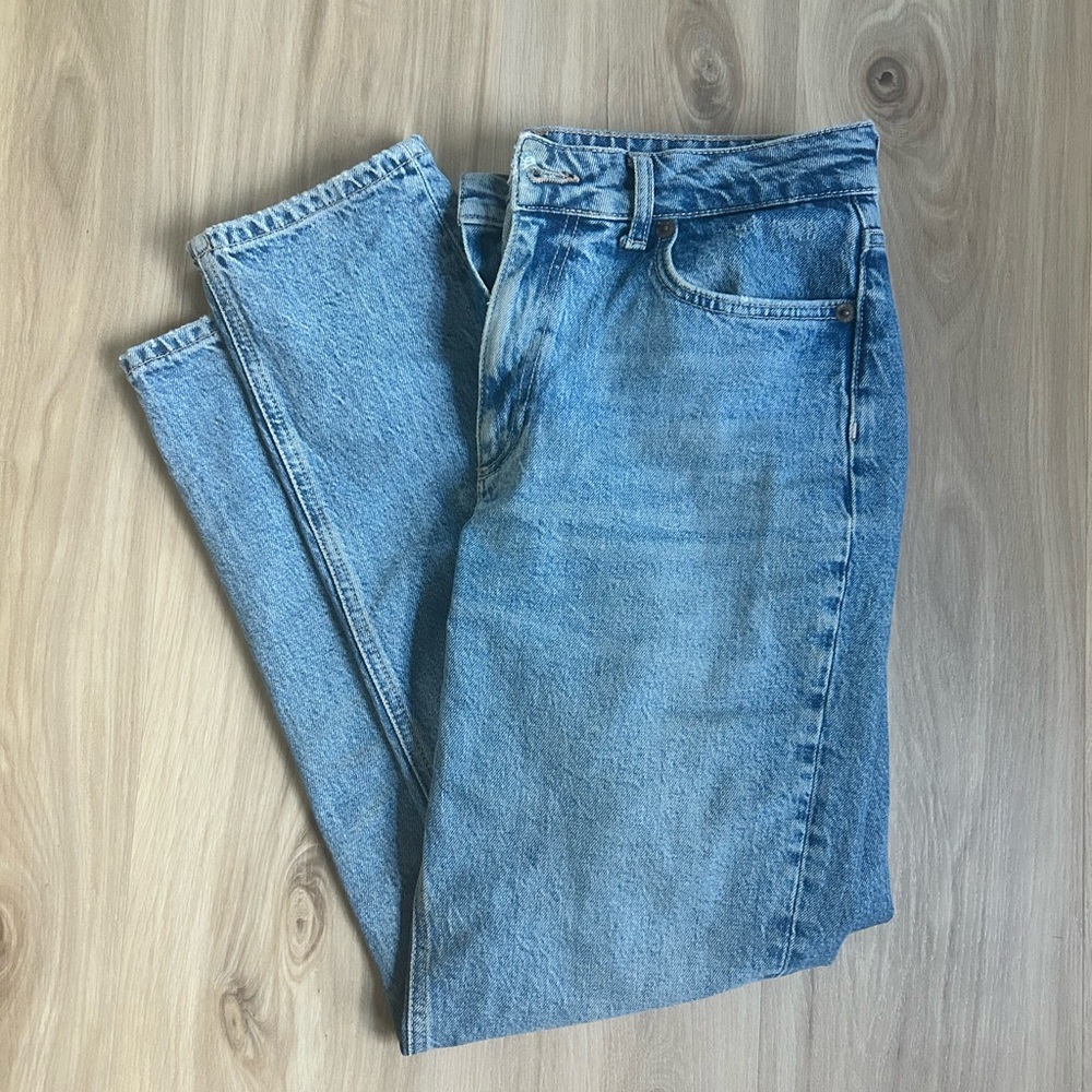 Zara Light Blue Straight Jeans